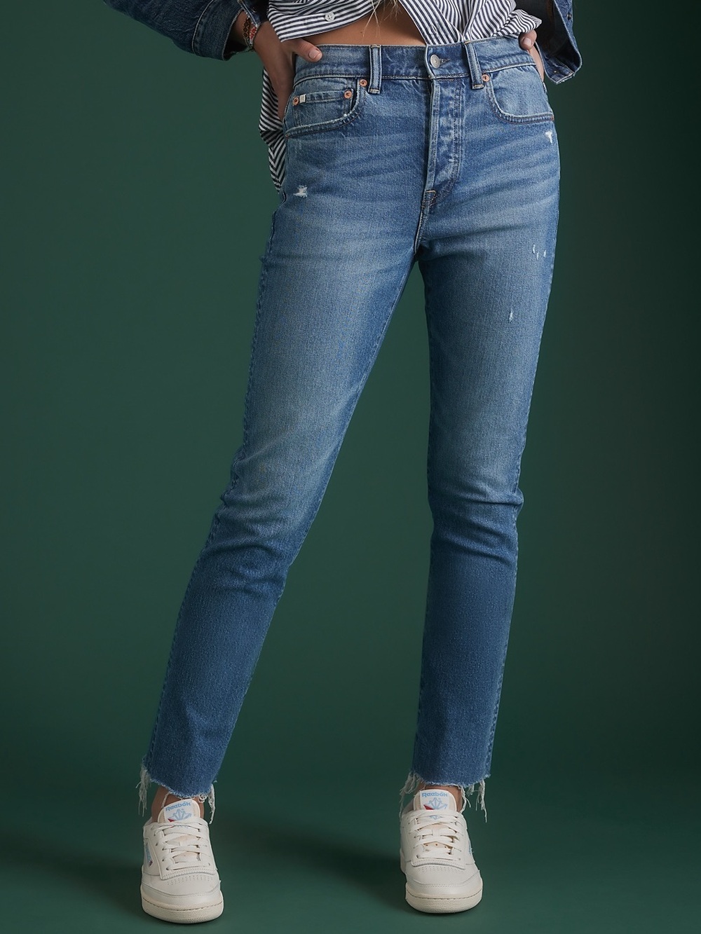AE77 Premium Straight Crop Jean